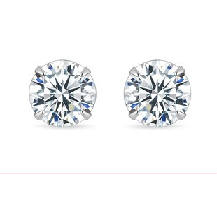 Round moissanite stud earrings - AME-2026-001
