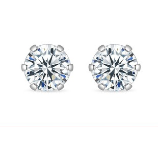 Square moissanite stud earrings - AME-2026-002