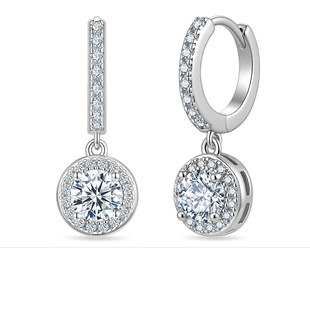 Classic moissanite huggie earrings - AME-2026-007
