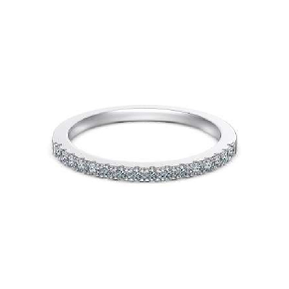 Thin pave stacking ring - DO120081-S-W-WH#7