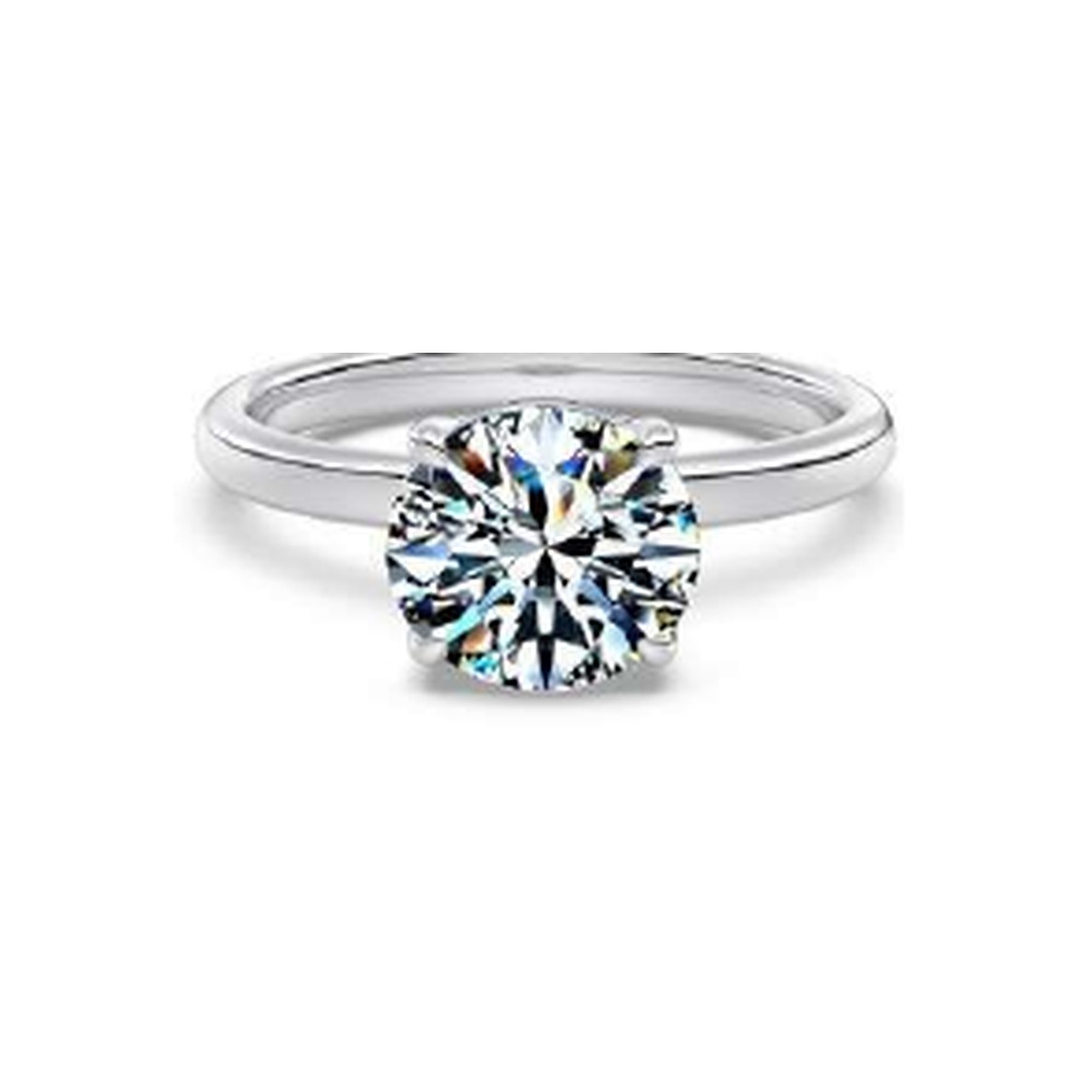 8.5mm round solitaire moissanite ring - DO120086-S-W-WH#7
