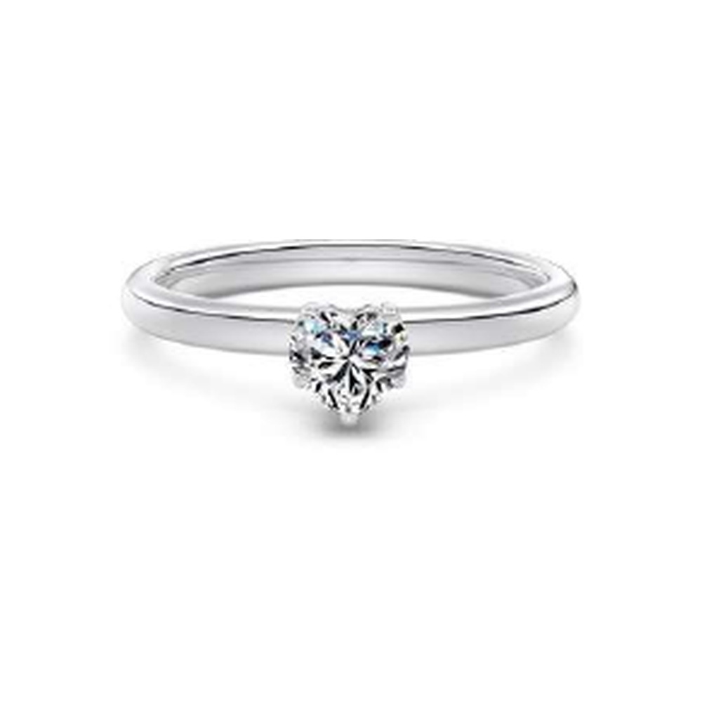 5mm round solitaire moissanite ring - DO120091-S-W-WH#7