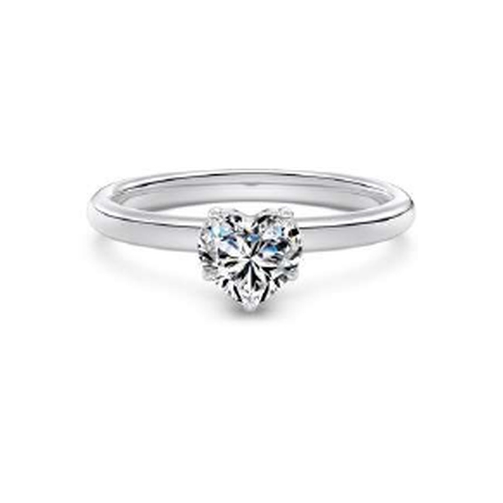 6mm round solitaire moissanite ring - DO120092-S-W-WH#7