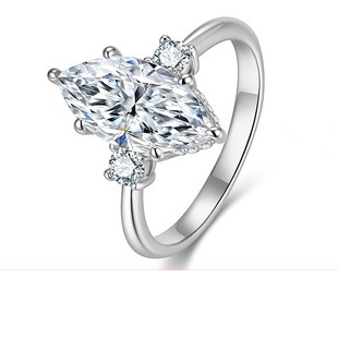 Round pave moissanite bridal ring - AMR-2026-032