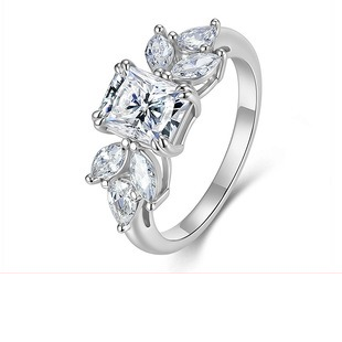 Marquise accent moissanite ring - AMR-2026-037
