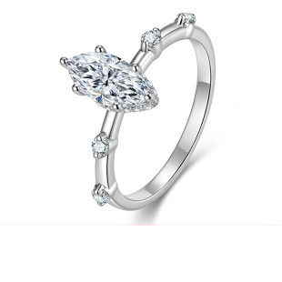 Open band moissanite ring - AMR-2026-040