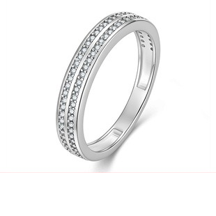 Stackable moissanite band ring - AMR-2026-041
