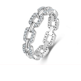 Cathedral setting moissanite ring - AMR-2026-045