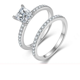 Minimal moissanite promise ring - AMR-2026-056