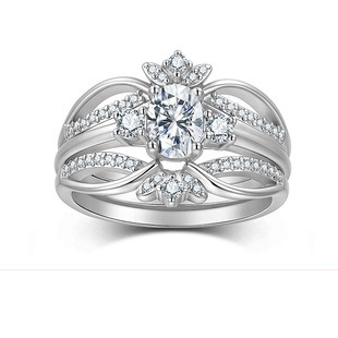 Open band moissanite ring - AMR-2026-060