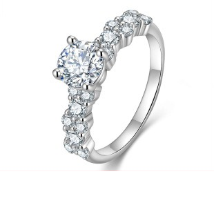 Classic round moissanite solitaire ring - AMR-2026-067