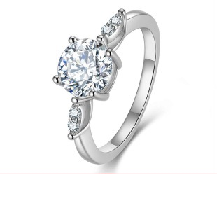 Round pave moissanite bridal ring - AMR-2026-072