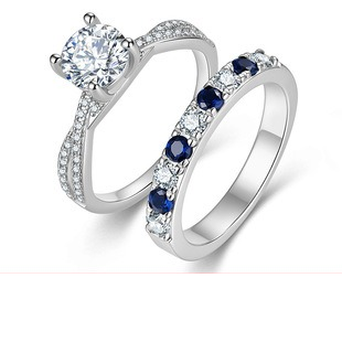 Minimal moissanite promise ring - AMR-2026-076