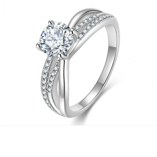Double halo moissanite ring - AMR-2026-079