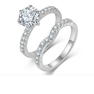Cathedral setting moissanite ring - AMR-2026-085