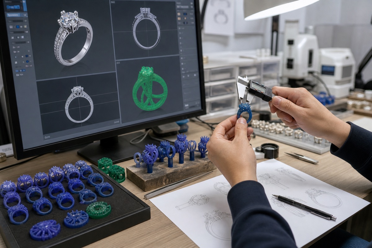 CAD and mold - Astra Mois moissanite jewelry factory