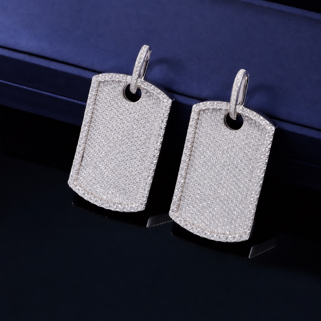 Product image: Blank Pavé Dog Tag Pendant