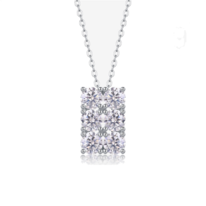 Star Charm Moissanite Pendant Necklace, 925 Sterling Silver | NK-031