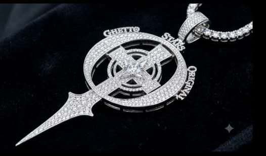 Customer reference for a custom moissanite logo pendant